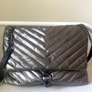Rebecca Minkoff Edie XL Nylon Shoulder Bag | Gunmetal